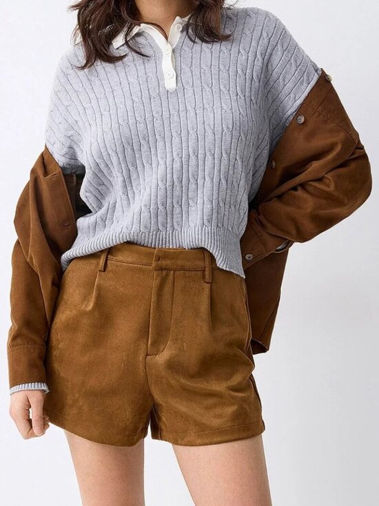 twik Pants - NWT Toast Brown faux suede short